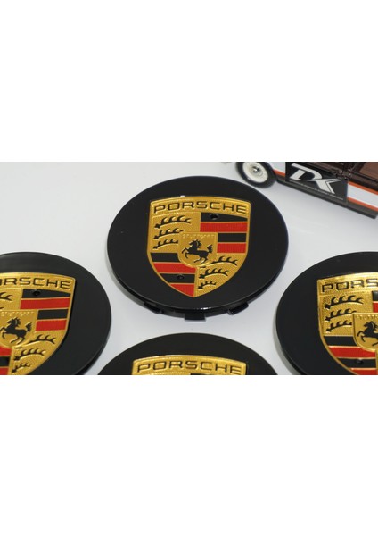 Porsche Siyah Jant Göbeği Kapak Seti 76MM fırsatları