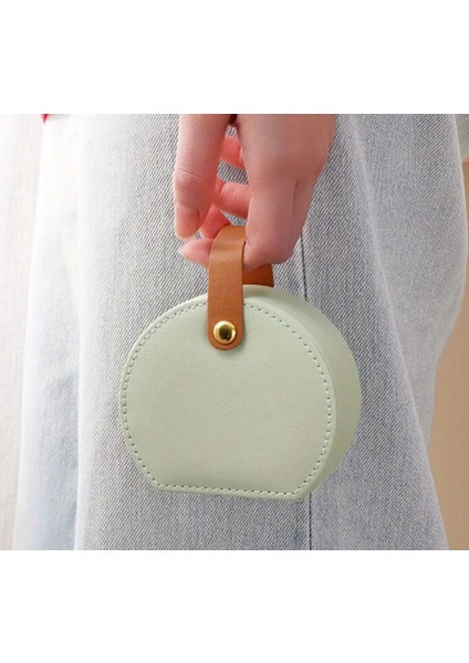 Şık Mini Takı Kutusu, Bej Renk, Taşımada Pratik ve Kullanışlı Tasarım fırsatları