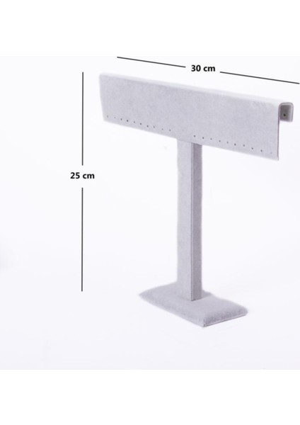Gri T Model Küpe Organizeri Standı, Düzenli ve Şık Saklama Çözümü