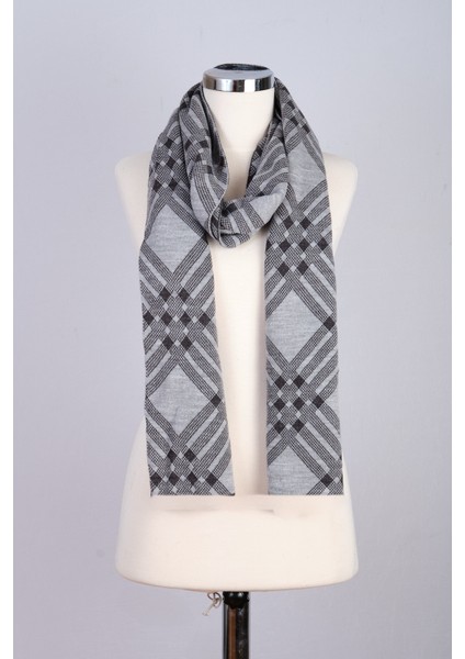 Kareli Desenli Triko Atkı modelleri