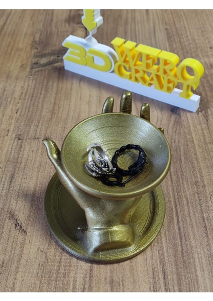 3D El Figürlü Parlak Takı Tabağı, Şık ve Modern Dekorasyon Parçası fırsatları