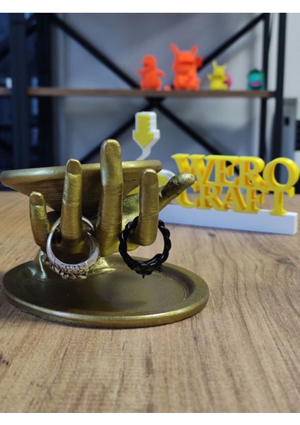 3D El Figürlü Parlak Takı Tabağı, Şık ve Modern Dekorasyon Parçası indirimleri