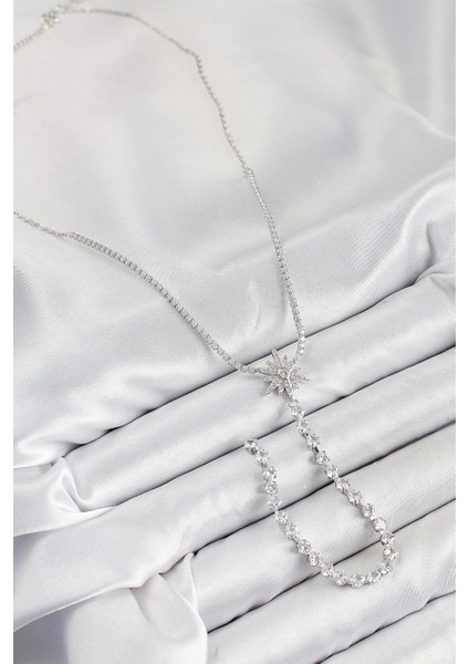 Pirinç Zirkon Taşlı Kutup Yıldızı Model Gold Renk Y Kolye fiyatları