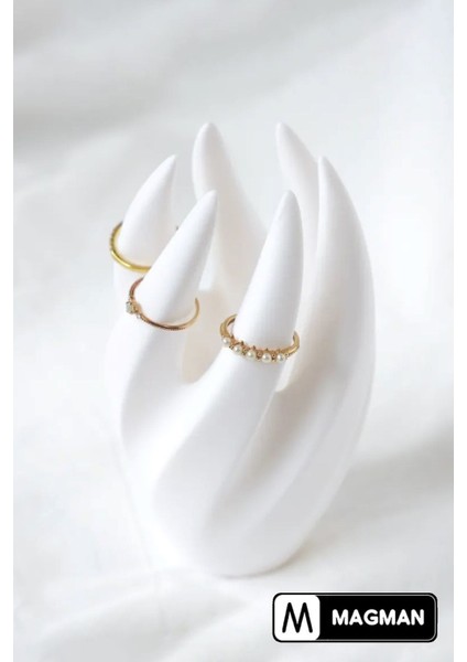 Beyaz Yüzük Standı Organizer, 12X7 Cm, Şık ve Kullanışlı Tasarım fiyatları