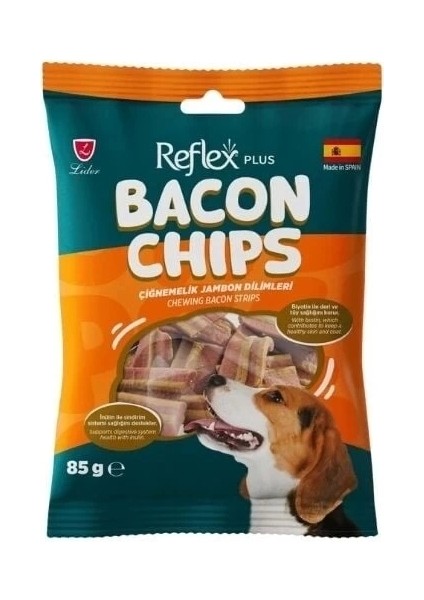 Bacon Chips Çiğnemelik Jambon Dilimleri Köpek Ödül Maması 85 gr