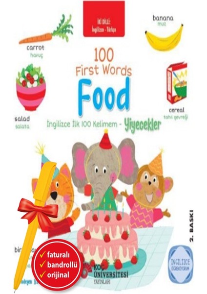 Alfa Kalem+ Ingilizce Ilk 100 Kelimem- Yiyecekler (Becky Miles) Yeni Çocuk Öykü Masal