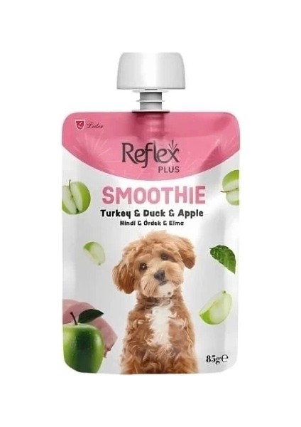 Smoothie Hindi Etli Ördekli ve Elmalı Sıvı Yetişkin Köpek Ödül Maması 85 gr