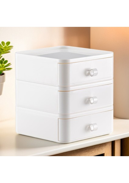 Beyaz 3'lü Çok Amaçlı Saklama Çekmecesi Seti fiyatları