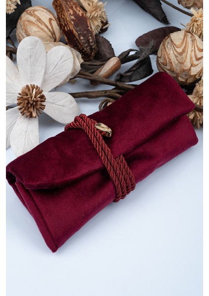 Bordo Renkli Katlanabilir Şık Takı ve Seyahat Çantası, Pratik Kullanım indirimleri