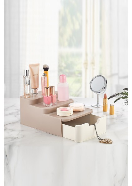 Şık Çekmeceli Mutfak Kavanoz Standı ve Bitki Çayı Düzenleyici LV-230