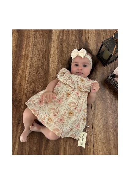 Çiçekli Müslin Elbise