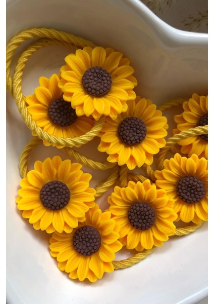 Ayçiçeği Lastik Toka Okul Saç Tokası Trend Model Ayçiçek Saç Tokası Seti 3 Adet fiyatları