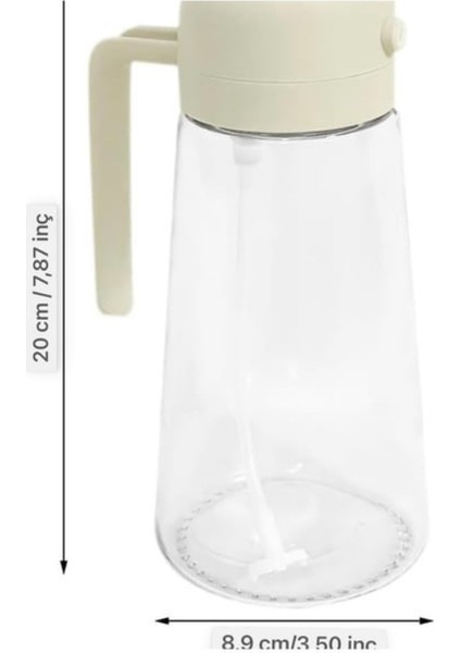 Şeffaf Cam 2’si 1 Arada Yağlık – 450 ml Sprey & Akıtma fiyatları