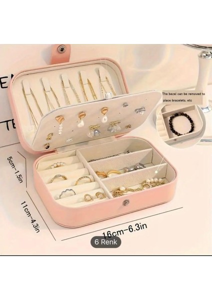 Çift Katlı Takı Kutusu Organizer, Şık ve Kullanışlı Saklama Çözümü fiyatları