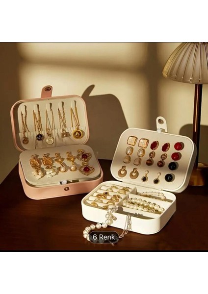 Çift Katlı Takı Kutusu Organizer, Şık ve Kullanışlı Saklama Çözümü modelleri