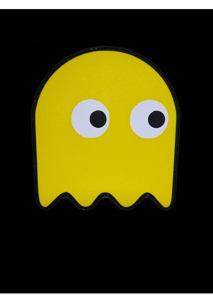 Pac-Man Hayalet Kumbarası | Dekoratif Tasarım, Eğlenceli Çocuk ve Yetişkin Hediye Seçeneği | Kırmızı