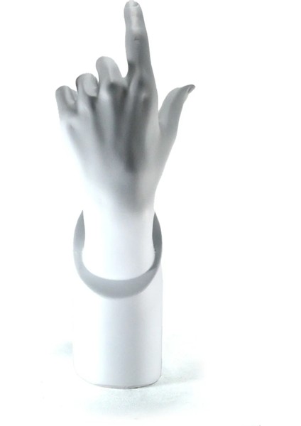 Beyaz El Takı Mankeni, Şık ve Zarif Vitrin Dekoru, Polyester Tasarım