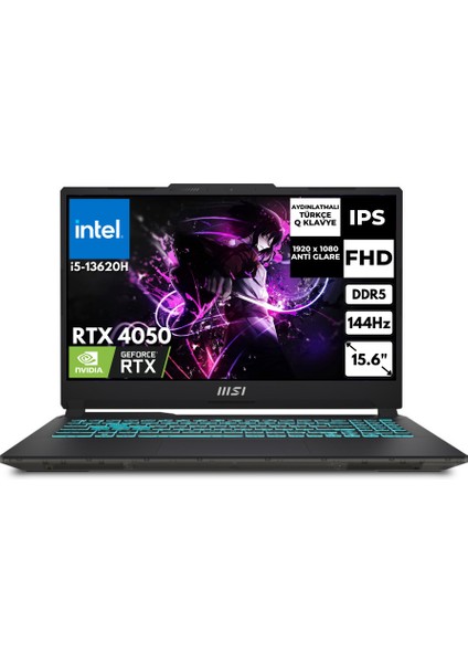 Msı Cyborg 15 I5-13420H 8 GB 4 Tbssd 6gb RTX4050 144Hz 15.6" Fhd Freedos Gaming Laptop A13VE-1252XTRAT5