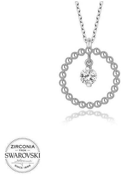 Tek Taş Çember 925 Ayar Gümüş Kolye