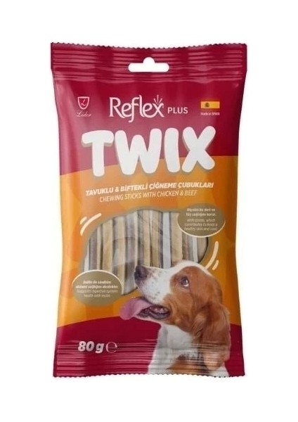 Twix Tavuklu ve Biftekli Çiğneme Çubukları Köpek Ödül Maması 80 gr