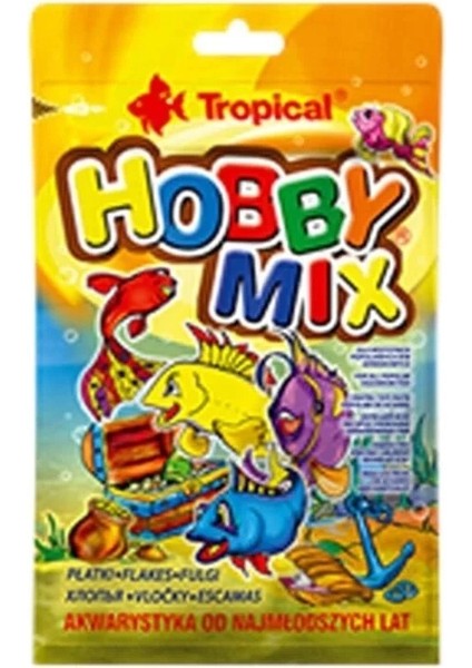 Hobby Mix Küçük Akvaryum Balıkları Için Karışık Pul Yem 12 gr