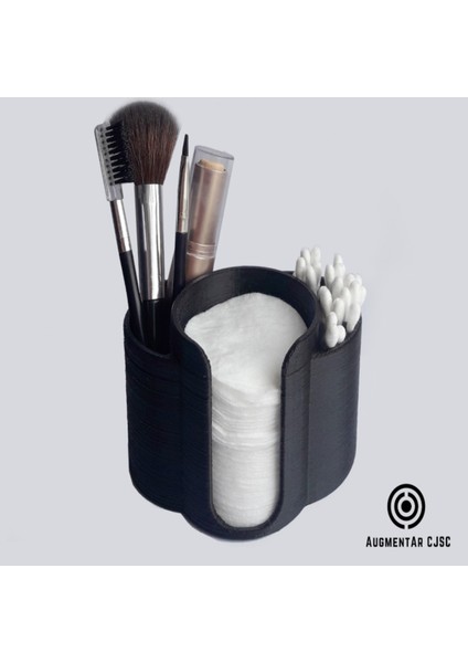 Siyah Kulak Çöpü ve Makyaj Pamuğu Organizeri, Temizlik ve Düzen Için Mükemmel Seçenek