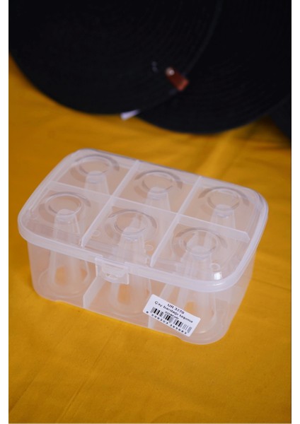 Şeffaf Turuncu Çay Bardağı Taşıma Kutusu, Pratik ve Şık Tasarım