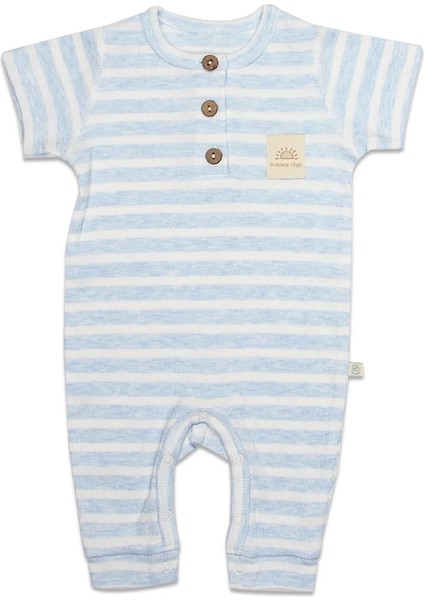 Line Colors Yarım Kol Patiksiz Tulum 15126 Mavi