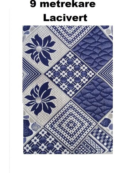 Dokuma Savan (Serme) Halı Örtüsü 9m² 230X330 cm Kare Çiçekli