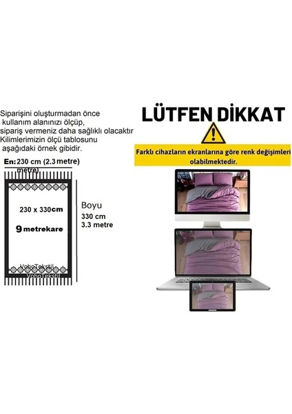 Dokuma Savan (Serme) Halı Örtüsü 9m² 230X330 cm Kare Çiçekli modelleri