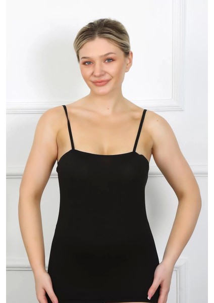 Bayan Ip Askılı Atlet Siyah