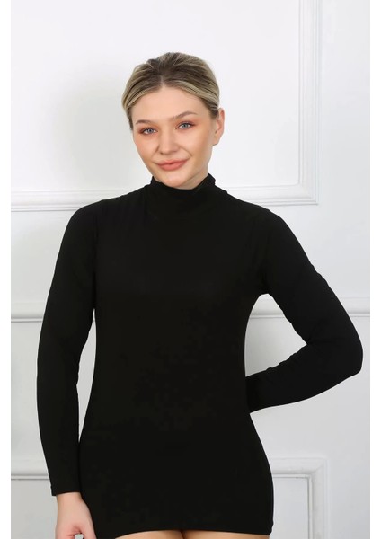 Bayan Uzun Kol Boğazlı Body Siyah fiyatları