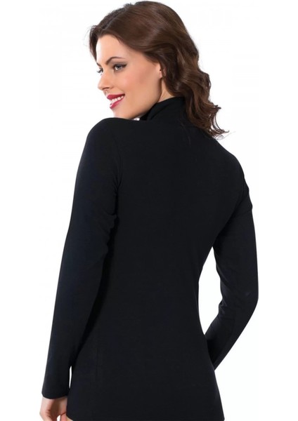 Bayan Uzun Kol Boğazlı Body Siyah fırsatları