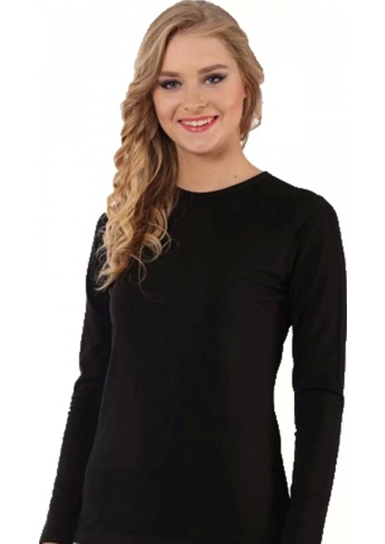 Bayan Uzun Kol Body Siyah
