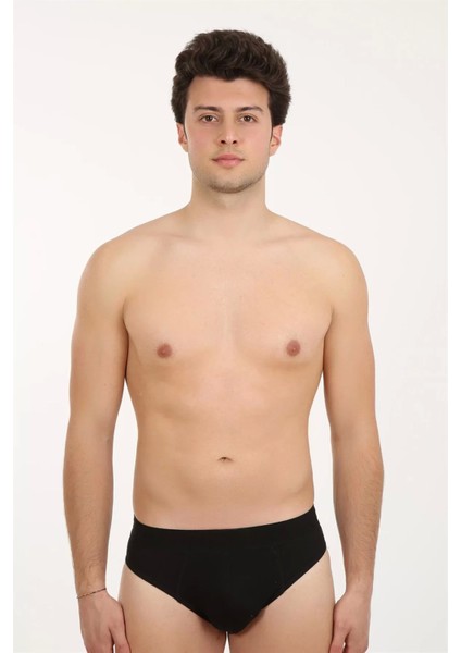 Erkek Likralı Slip Siyah