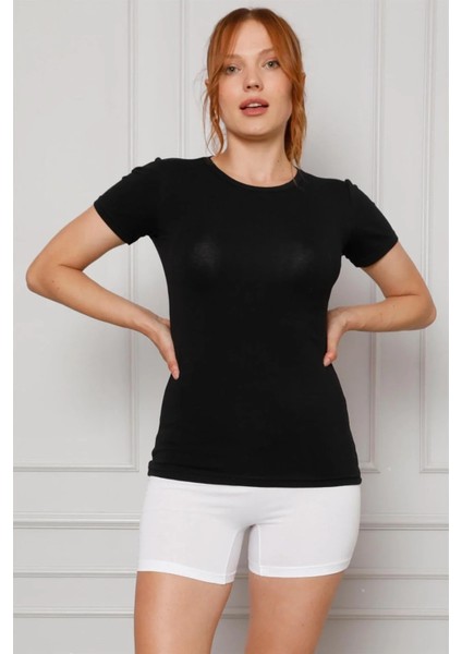 Kadın Penye Boxer Beyaz