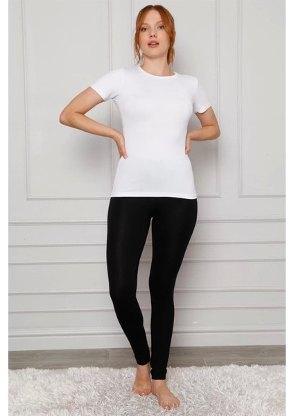 Penye Likralı Tayt Siyah