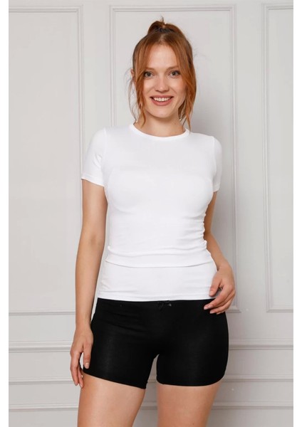 Kadın Penye Boxer Siyah