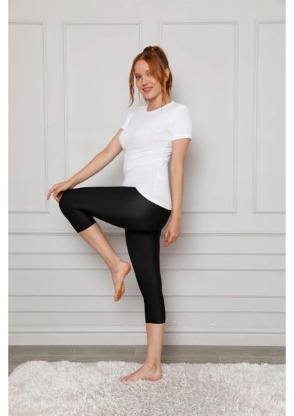 Microfiber Kapri Tayt Siyah modelleri