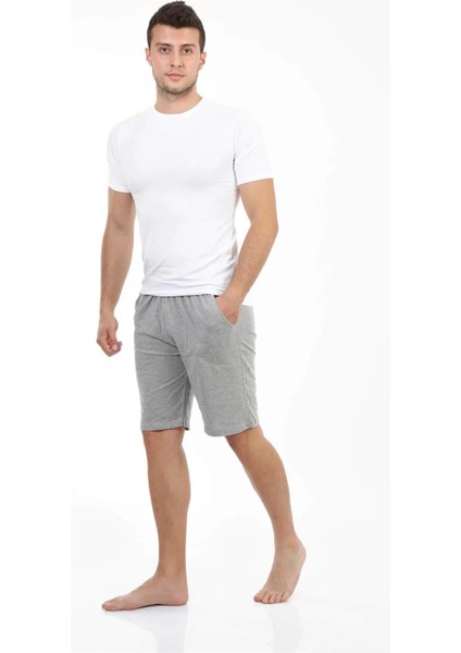 Erkek Cepli Pamuk Şort Gri fiyatları