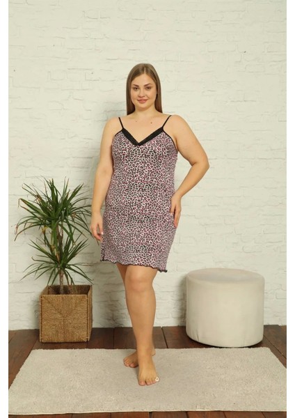 Kadın Pamuklu Ip Askılı Büyük Beden Gecelik fiyatları