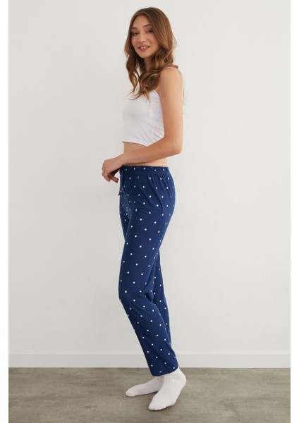 Puantiye Desenli Süet Pijama Altı fırsatları