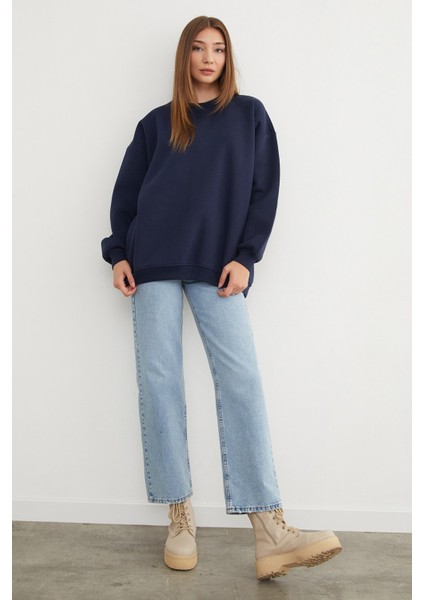 3 Iplik Basic Oversize Sweatshirt modelleri