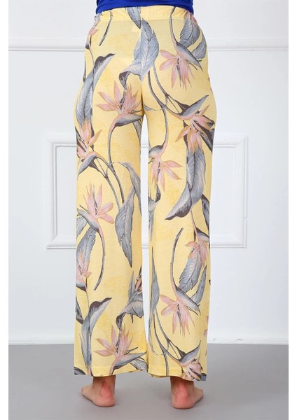 Bayan Penye Bol Paça Pantolon Sarı fırsatları