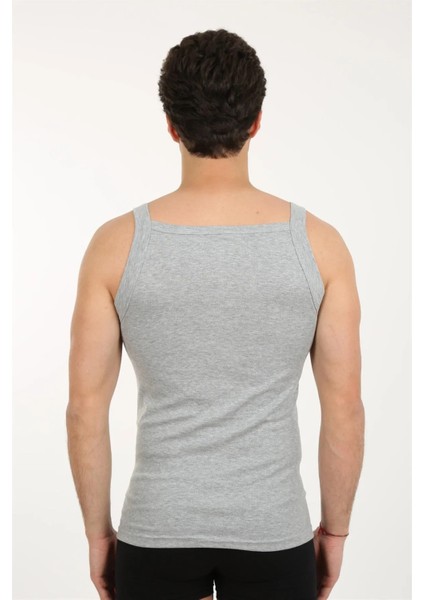 Erkek Kalın Askılı Likralı Atlet Gri modelleri