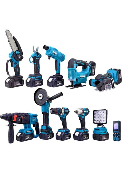 11'li Set, Hilti, Şarjlı Spral, Somun Sıkma, Elektrikli Matkap, Zincirli Testere, Budama Makası, Dekupaj, Lazer Metre, Oto Yıkama, Taşlama fiyatları