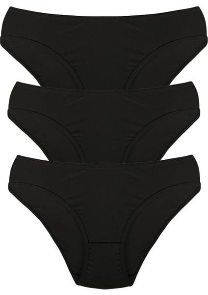 Kadın 3'lü Külot Siyah