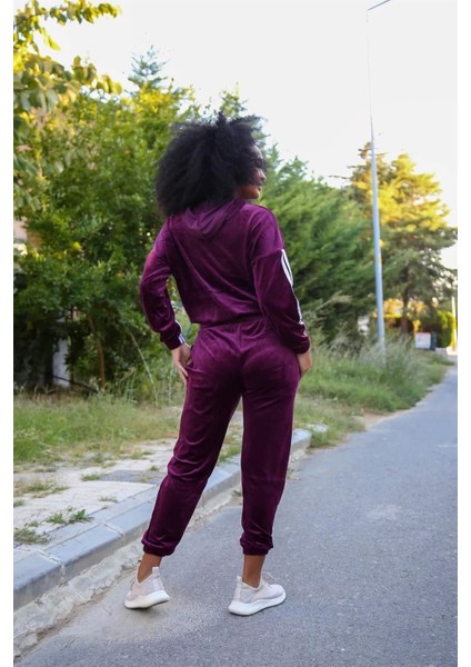 Kadın Kadife Eşofman Takım Bordo fırsatları
