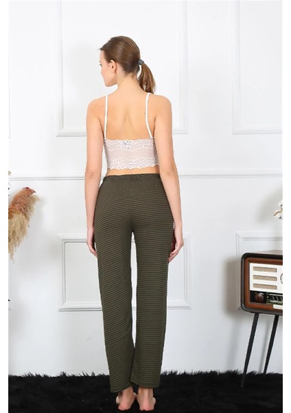 Kadın Pamuklu Alt Pijama Haki