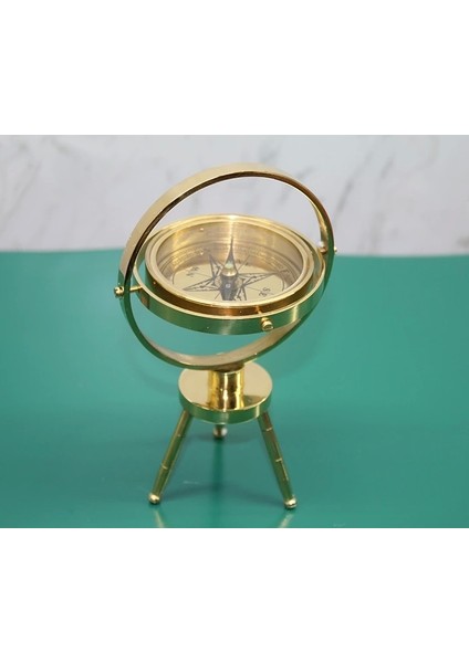 Pirinç Masa Üstü Pusula 15745